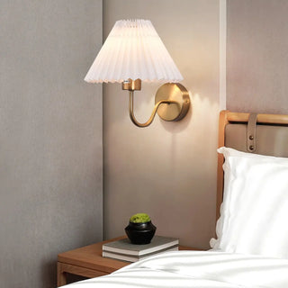 Bedroom Modern White Cone Shade Vanity Light Fixture Zawala Image - 2