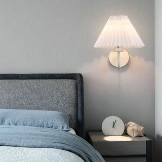 Bedroom Modern White Cone Shade Vanity Light Fixture Zawala Image - 3