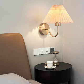Bedroom Modern White Cone Shade Vanity Light Fixture Zawala Image - 5