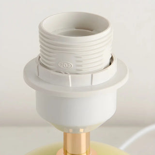 Modern Pleated Cone Shade White Ball Ceramic Table Lamp Zawala Image - 17
