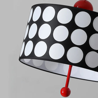 ZOWALA - Retro Cylinder Polka Dot Red Ball Pendant Light Image - 11