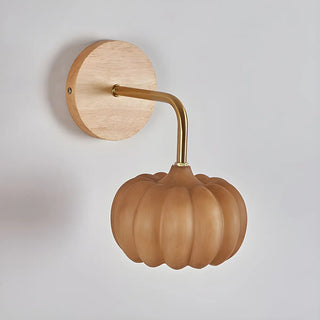 Modern Orange Pumpkin Resin LED Wall Sconce Lamp Zawala Image - 10