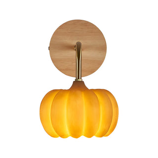 Modern Orange Pumpkin Resin LED Wall Sconce Lamp Zawala Image - 7