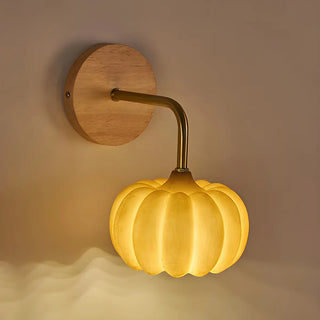 Modern Orange Pumpkin Resin LED Wall Sconce Lamp Zawala Image - 9