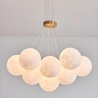 ZOWALA - Modern Purple White Orb Resin Ceiling Light