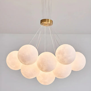 ZOWALA - Modern Purple White Orb Resin Ceiling Light