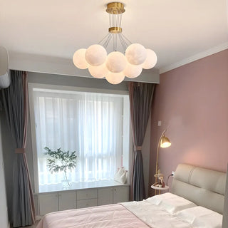 ZOWALA - Modern Purple White Orb Resin Ceiling Light