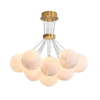 ZOWALA - Modern Purple White Orb Resin Ceiling Light