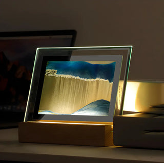 Nordic Creative Geometric LED Sand Art Decor Table Lamp Zawala Image - 1