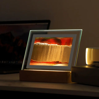 Nordic Creative Geometric LED Sand Art Decor Table Lamp Zawala Image - 2