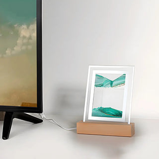 Nordic Creative Geometric LED Sand Art Decor Table Lamp Zawala Image - 6