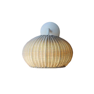 ZOWALA - Modern Rattan Dome Black Wall Light Image - 5