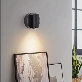 Rechargeable Round Base Cylinder Reading Wall Lamp Zawala Image - 1
