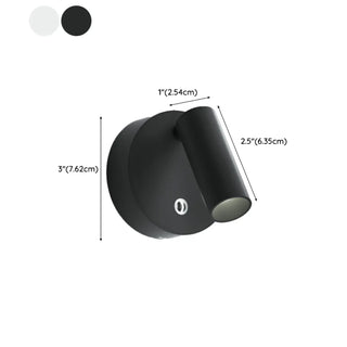 Rechargeable Round Base Cylinder Reading Wall Lamp Zawala Image - 12