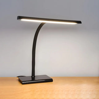 Modern Minimalist Black LED Rectangular Base Desk Lamp Zawala Image - 3