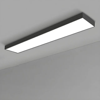 Modern Office Black Rectangle LED Flush Mount Light Zawala Image - 16
