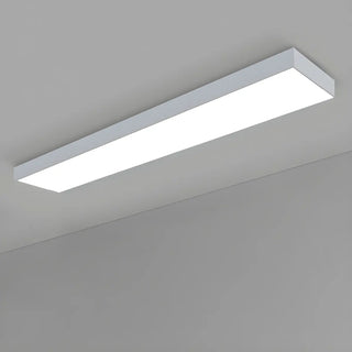 Modern Office Black Rectangle LED Flush Mount Light Zawala Image - 18