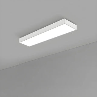 Modern Office Black Rectangle LED Flush Mount Light Zawala Image - 19