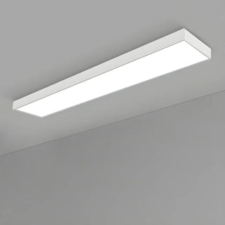 Modern Office Black Rectangle LED Flush Mount Light Zawala Image - 20