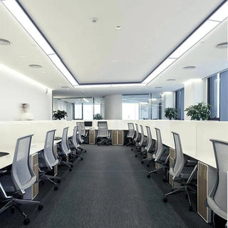 Modern Office Black Rectangle LED Flush Mount Light Zawala Image - 4