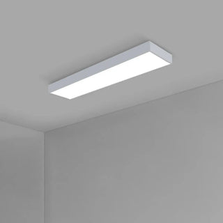 Modern Office Black Rectangle LED Flush Mount Light Zawala Image - 6