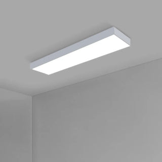 Modern Office Black Rectangle LED Flush Mount Light Zawala Image - 7