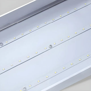 Modern Office Black Rectangle LED Flush Mount Light Zawala Image - 8