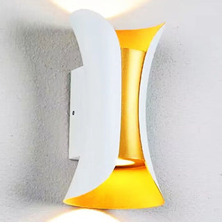 Modern Glass Rectangle Black Exterior Up Down Wall Lamp Zawala Image - 11
