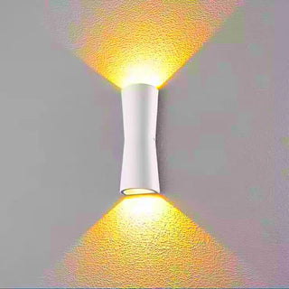 Modern Glass Rectangle Black Exterior Up Down Wall Lamp Zawala Image - 5