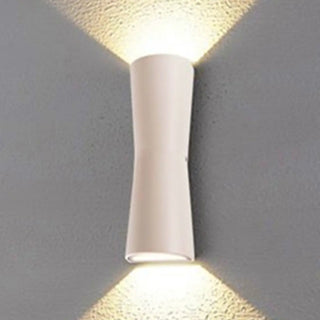 Modern Glass Rectangle Black Exterior Up Down Wall Lamp Zawala Image - 9