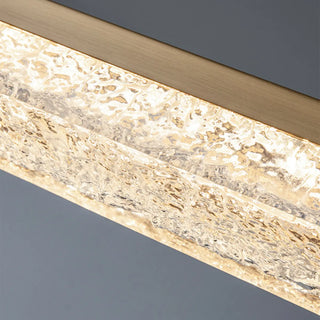 ZOWALA - Modern Rectangle Metal Resin Island Light Image - 11