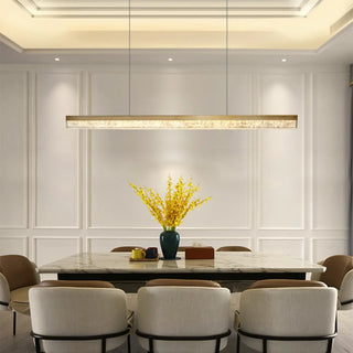 ZOWALA - Modern Rectangle Metal Resin Island Light Image - 1