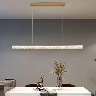 ZOWALA - Modern Rectangle Metal Resin Island Light Image - 5