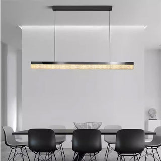 ZOWALA - Modern Rectangle Metal Resin Island Light Image - 6