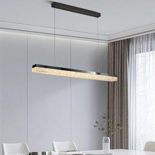 ZOWALA - Modern Rectangle Metal Resin Island Light Image - 8