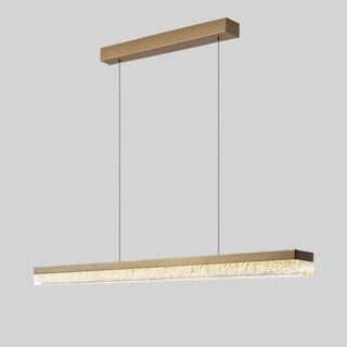 ZOWALA - Modern Rectangle Metal Resin Island Light Image - 9