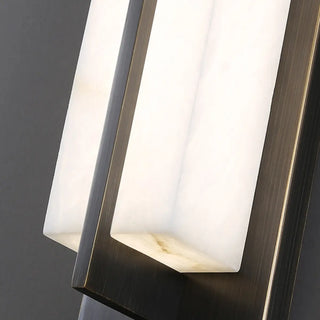 Modern Frosted Glass Gold Long Vertical Wall Sconce Zawala Image - 14