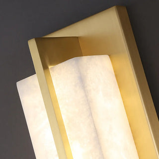 Modern Frosted Glass Gold Long Vertical Wall Sconce Zawala Image - 15