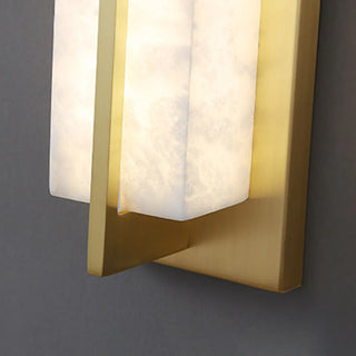 Modern Frosted Glass Gold Long Vertical Wall Sconce Zawala Image - 16