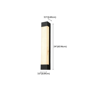 Rectangular Modern Black Steel Exterior Wall Light Zawala Image - 20