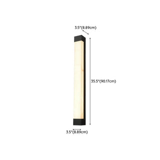 Rectangular Modern Black Steel Exterior Wall Light Zawala Image - 21