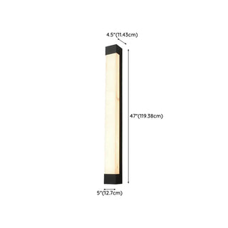 Rectangular Modern Black Steel Exterior Wall Light Zawala Image - 22