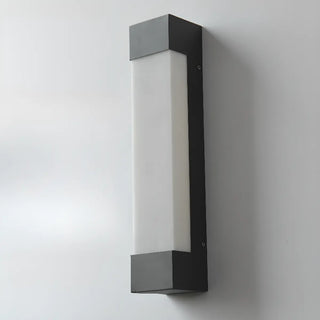 Rectangular Modern Black Steel Exterior Wall Light Zawala Image - 7