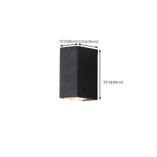Modern Rectangular Black Outdoor Up Down Wall Light Zawala #size