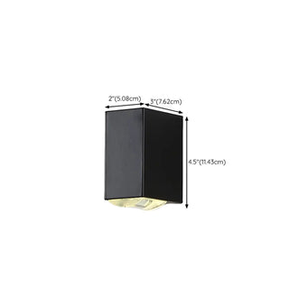 Modern Rectangular Black Outdoor Up Down Wall Light Zawala Image - 16