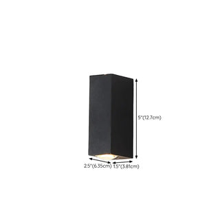 Modern Rectangular Black Outdoor Up Down Wall Light Zawala Image - 17