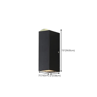 Modern Rectangular Black Outdoor Up Down Wall Light Zawala Image - 18