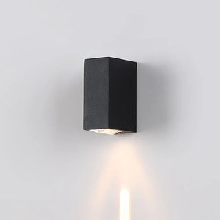 Modern Rectangular Black Outdoor Up Down Wall Light Zawala Image - 5