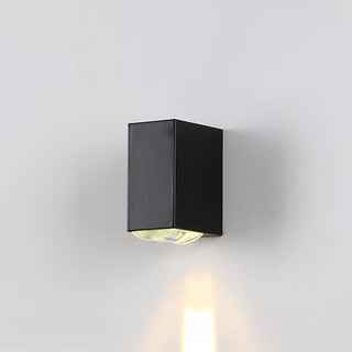 Modern Rectangular Black Outdoor Up Down Wall Light Zawala Image - 7