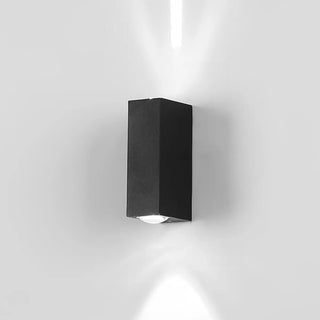 Modern Rectangular Black Outdoor Up Down Wall Light Zawala Image - 10